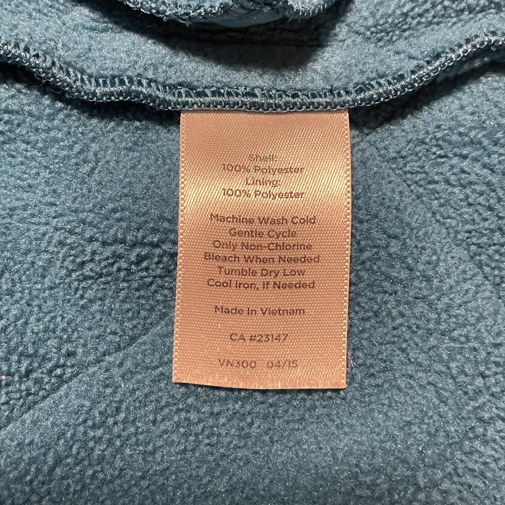 Talbots Vest Womens Small Teal Blue Quilted Zip Front Fleece Lined Pockets - Picture 4 of 7